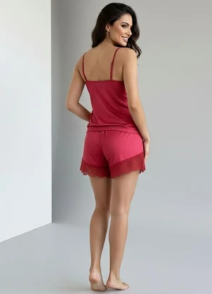 Rovitex - Pijama Curto Baby Doll Poliamida Damana Vermelho - ROVITEX