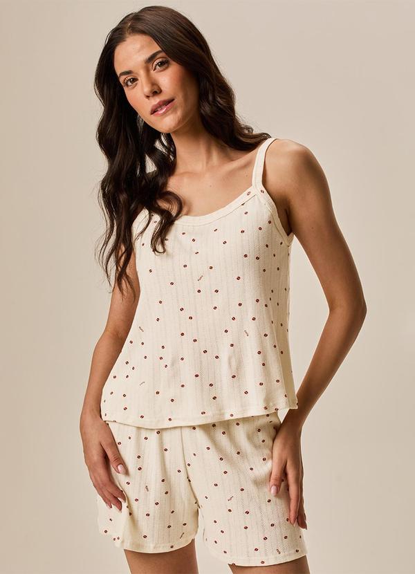 Malwee - Pijama Curto Café Rosa