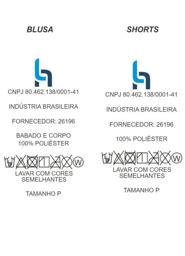 Alma Dolce - Pijama Curto com Babado Mescla e Branco 5