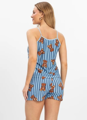 Rovitex - Pijama Curto Feminino Azul - ROVITEX