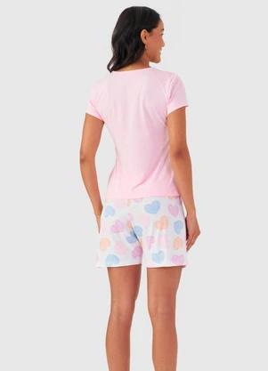 Rovitex - Pijama Curto Feminino Mensageira da Paz Rosa - ROVITEX