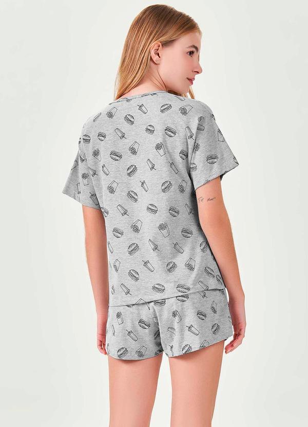 Espaço Pijama - Pijama Curto Feminino Mescla 2