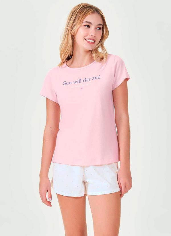 Espaço Pijama - Pijama Curto Feminino Rosa