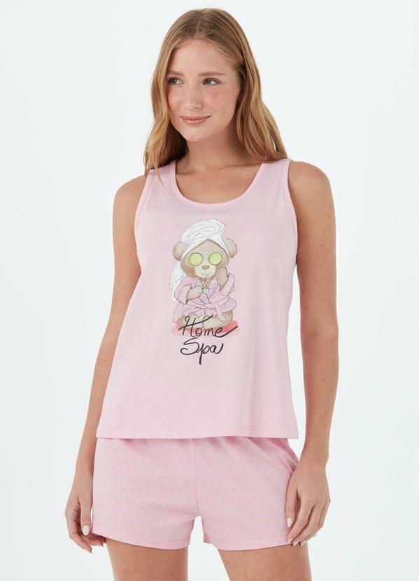 Malwee - Pijama Curto Home Spa Feminino Rosa