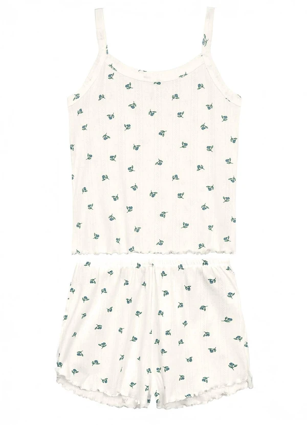 Malwee - Pijama Curto Liberty Verde Claro