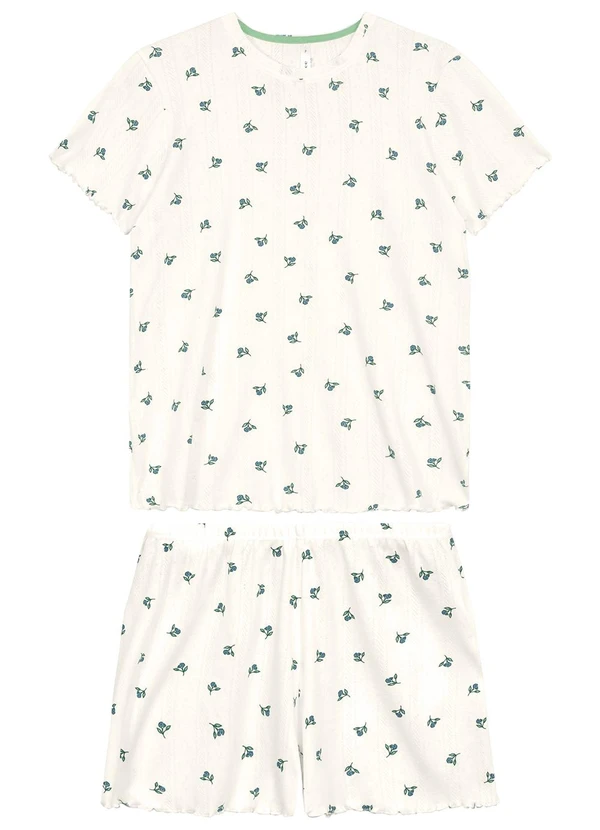 Malwee - Pijama Curto Liberty Verde Claro