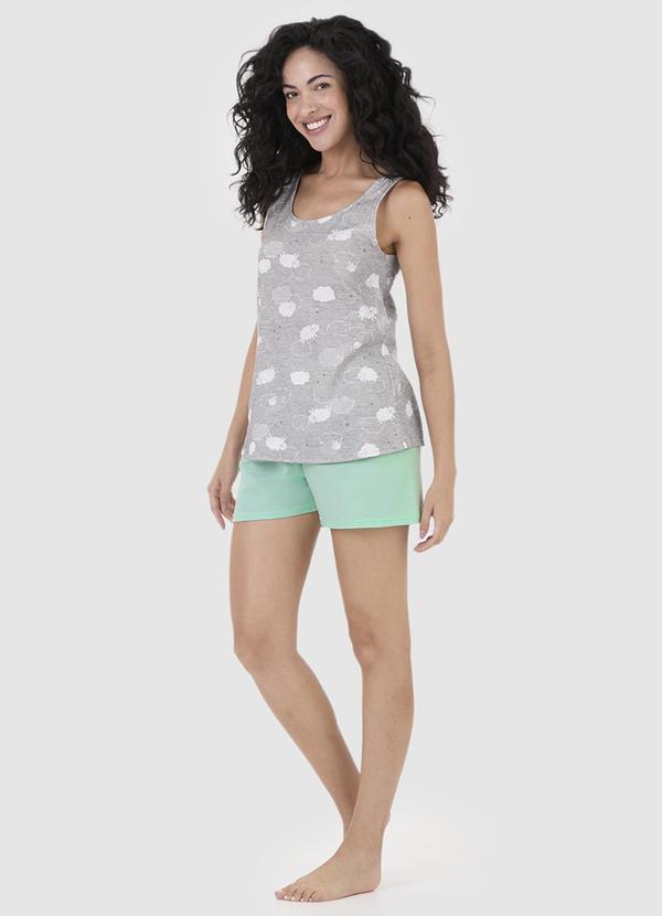 Malwee - Pijama Curto Ovelhinhas Cinza