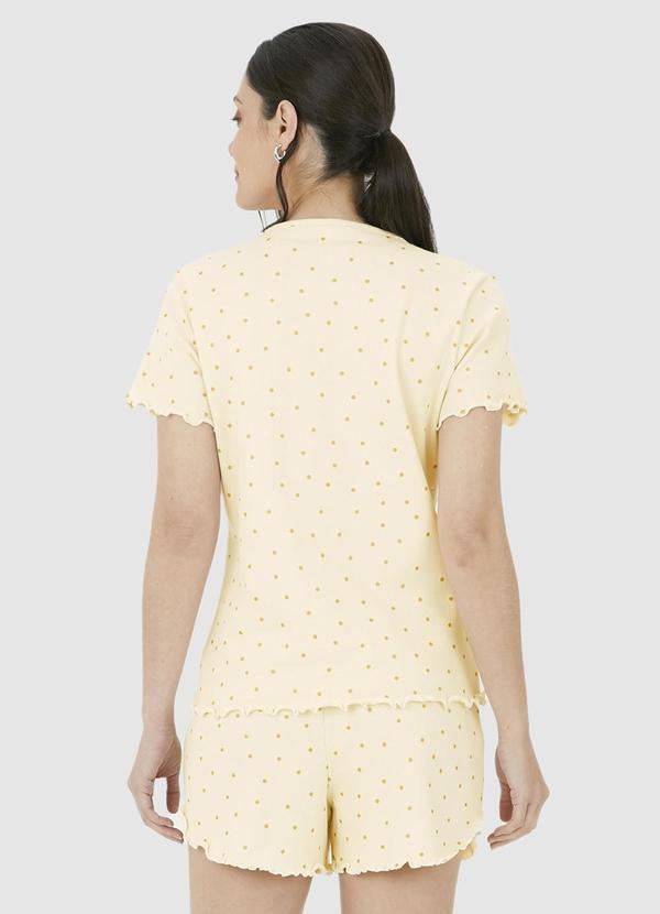 Malwee - Pijama Curto Poá em Ribana Bege 2