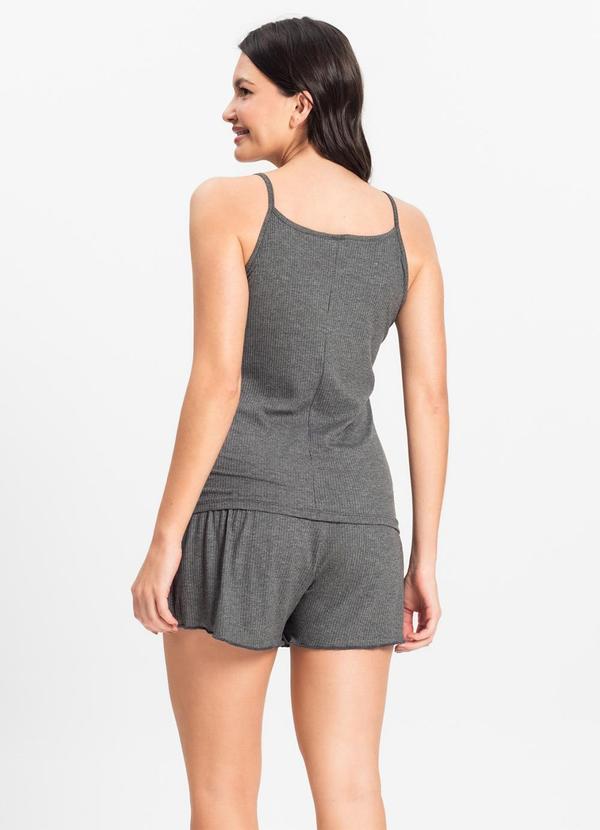 Select - Pijama de Alça Feminino Cinza 2