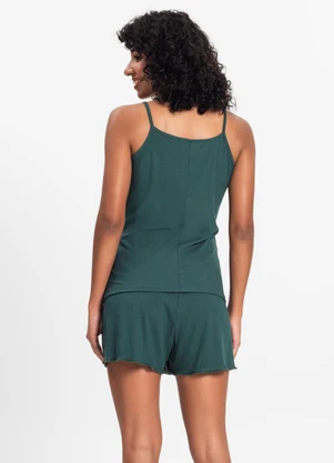 Select - Pijama de Alça Feminino Verde - SELECT