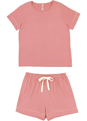 Malwee - Pijama em Malha Essence com Laço Coral - MALWEE