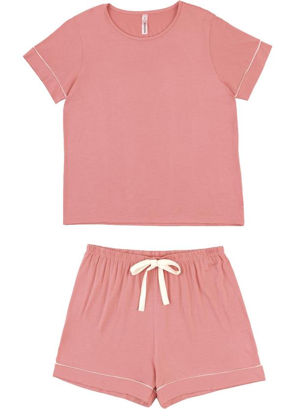 Malwee - Pijama em Malha Essence com Laço Coral