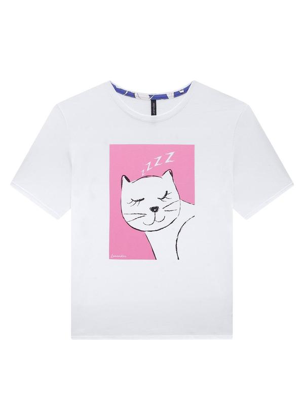 Lunender - Pijama Estampado com T-Shirt e Shorts Azul 6