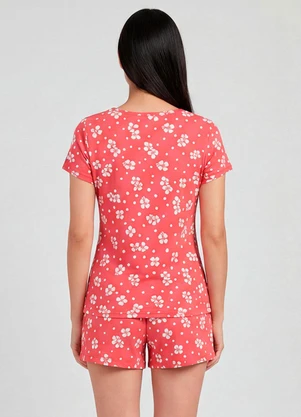 Infinita Cor - Pijama Feminina Short e Blusa Branco - INFINITA COR
