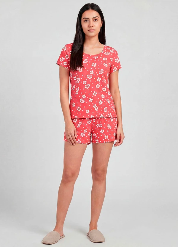 Infinita Cor - Pijama Feminina Short e Blusa Branco 3