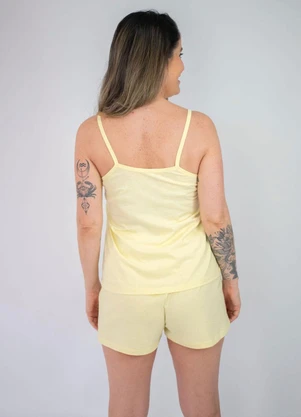 Piante Pijamas - Pijama Feminino Alcinha Kelly Amarelo - PIANTE PIJAMAS