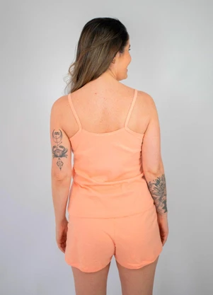 Piante Pijamas - Pijama Feminino Alcinha Kelly Laranja - PIANTE PIJAMAS