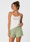Infinita Cor - Pijama Feminino Blusa de Alça e Short Bege - variação: Verde