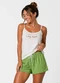 Infinita Cor - Pijama Feminino Blusa de Alça e Short Bege - variação: Verde