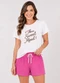 Infinita Cor - Pijama Feminino Blusa e Short Rosa - variação: Rosa