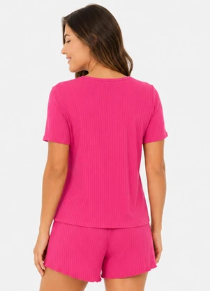 Select - Pijama Feminino Canelado Rosa - SELECT