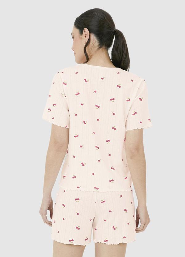 Malwee - Pijama Feminino Cerejas Bege 2