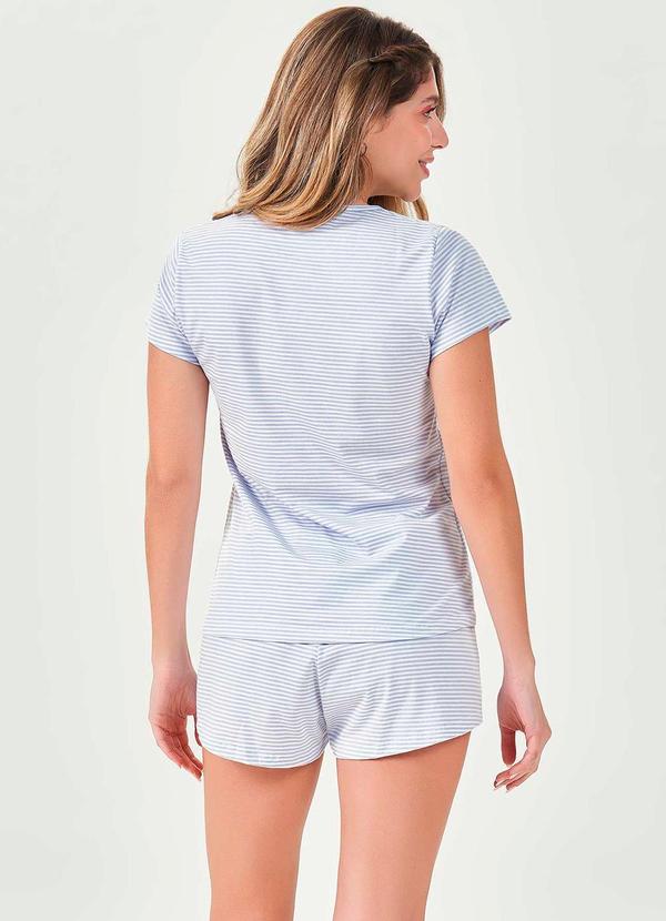 Espaço Pijama - Pijama Feminino Curto Azul 2