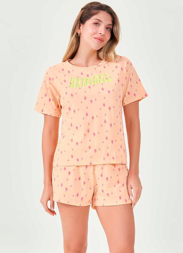 Espaço Pijama - Pijama Feminino Curto Laranja