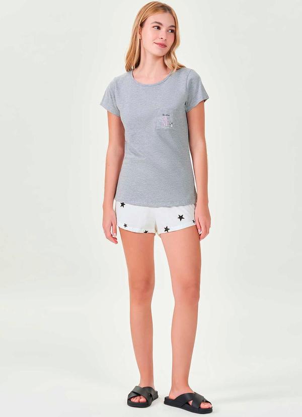 Espaço Pijama - Pijama Feminino Curto Mescla 3