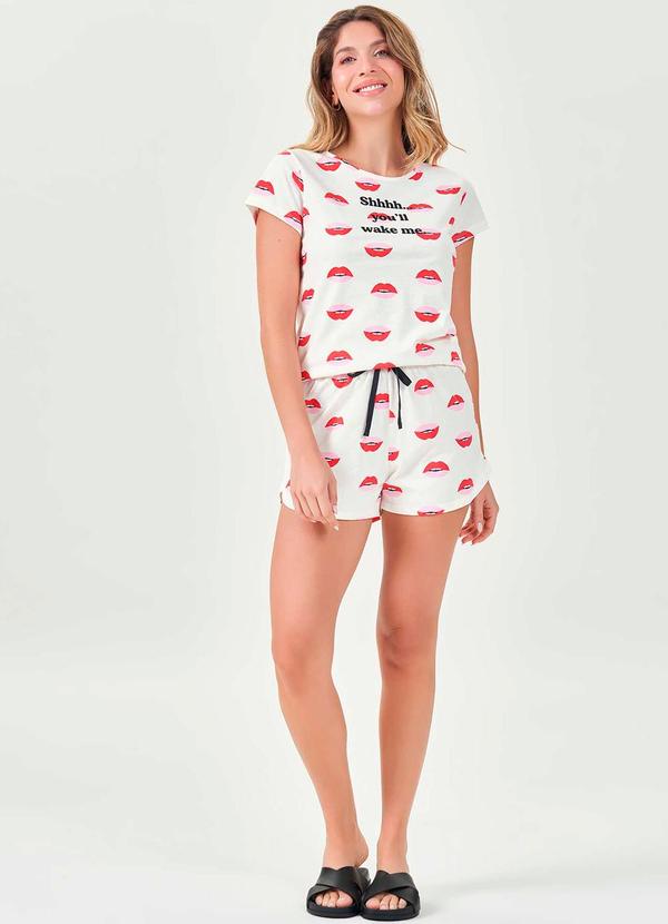Espaço Pijama - Pijama Feminino Curto Off White 3