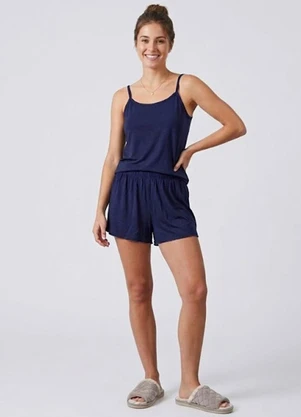 Select - Pijama Feminino de Alças Azul - SELECT