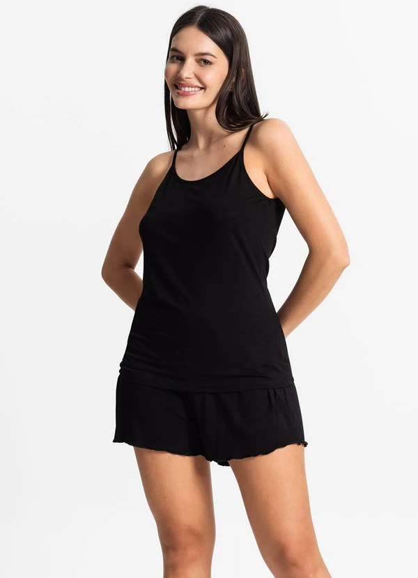 Select - Pijama Feminino de Alças Preto