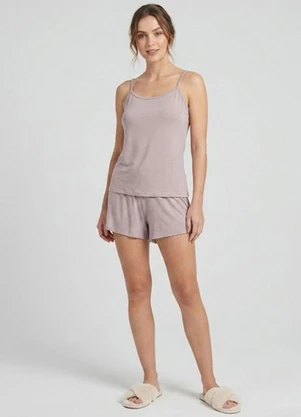 Select - Pijama Feminino de Alças Rosa - SELECT