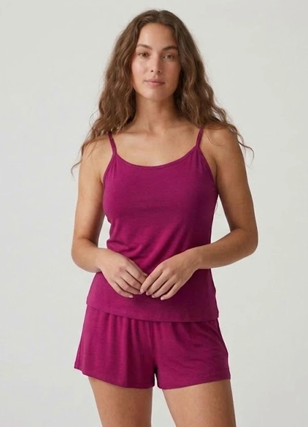 Select - Pijama Feminino de Alças Vermelho