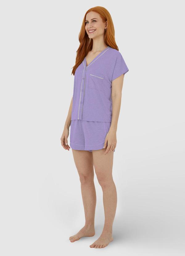 Malwee - Pijama Feminino em Malha Essence Roxo