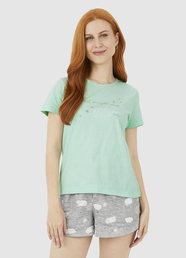 Malwee - Pijama Feminino Float On Night Clouds Verde