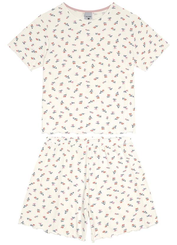 Malwee - Pijama Feminino Liberty Canelado Bege