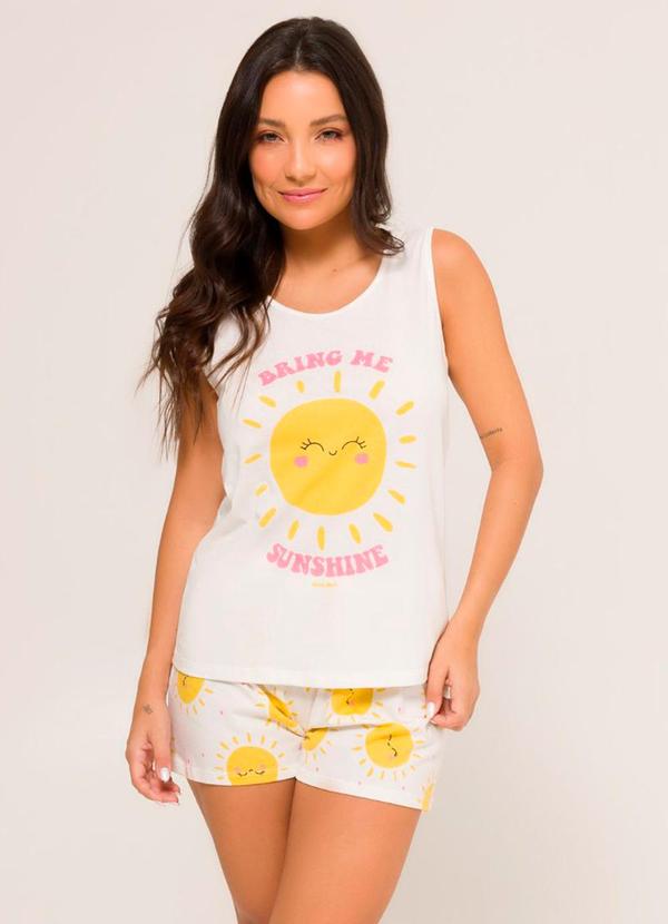 Rovitex - Pijama Feminino Regata Meia Malha Rosa