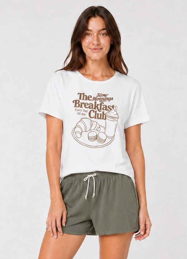 Infinita Cor - Pijama Feminino Shorts e Blusa Verde