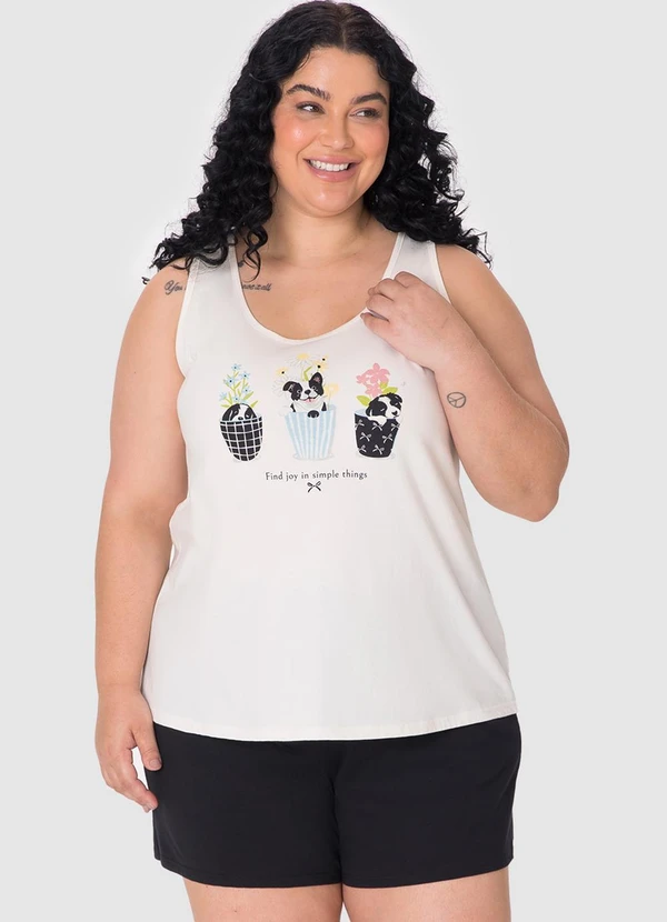 Malwee - Pijama Find Joy In Simple Things Off White 4