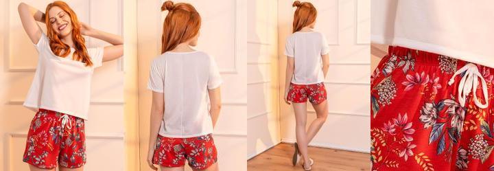 Pijama Floral Vibrante em Malha