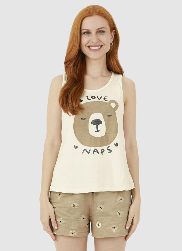 Malwee - Pijama I Love Naps Bege