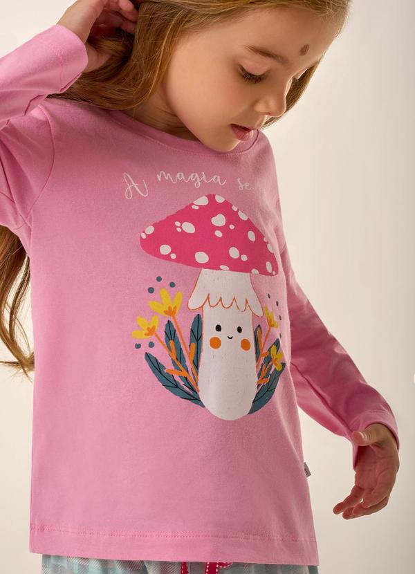 Merengue - Pijama Infantil Manga Longa Rosa 4