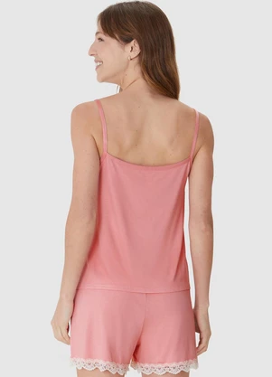 Malwee - Pijama Justo com Renda Coral - MALWEE