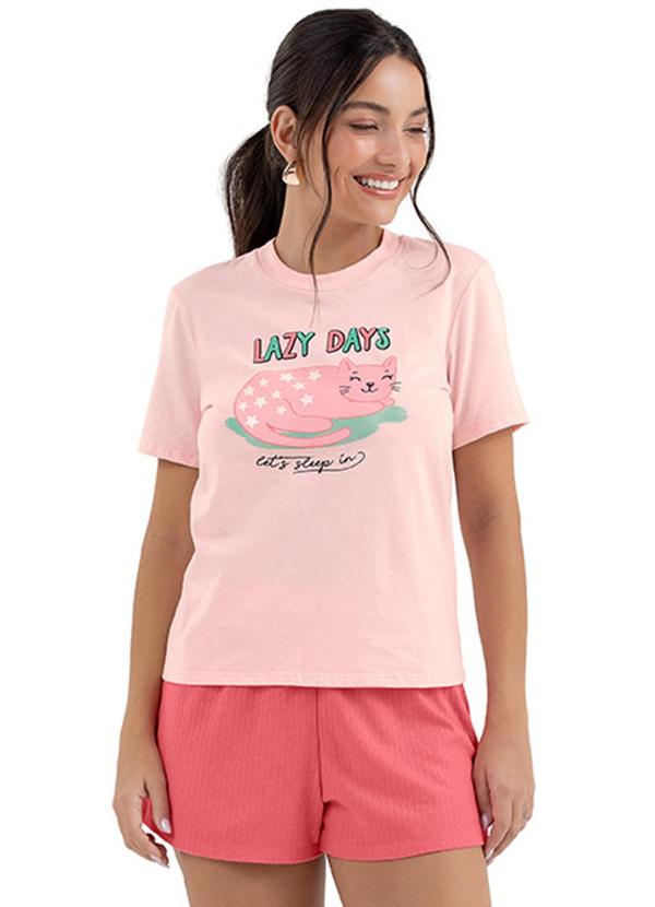 Rezzato - Pijama Lazy Days Adulto Feminino Rosa
