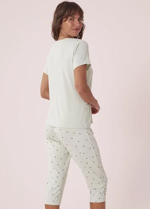 Anna Kock - Pijama Manga Curta com Capri Estampado - ANNA KOCK