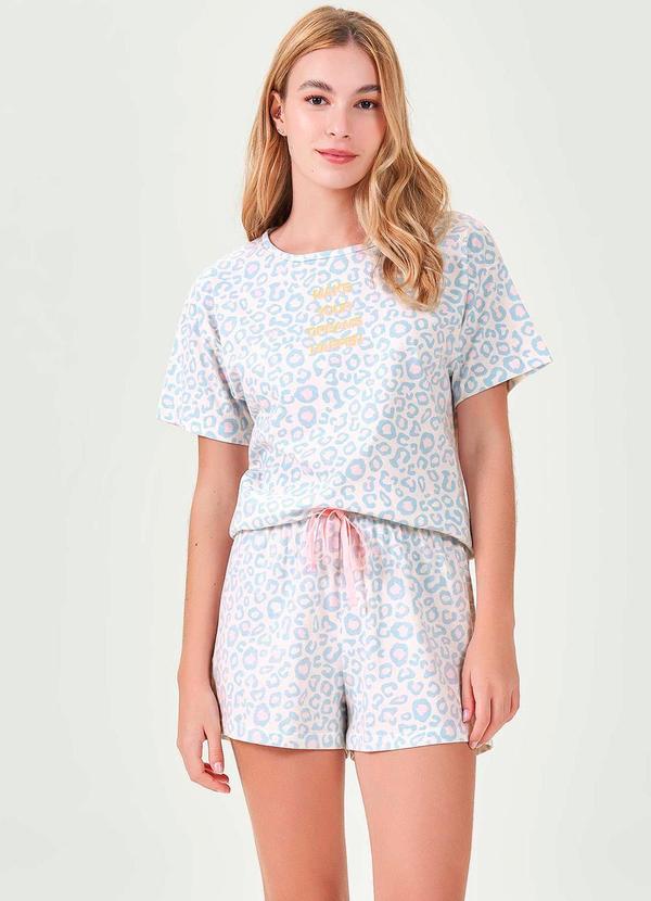 Espaço Pijama - Pijama Manga Curta Feminino Azul
