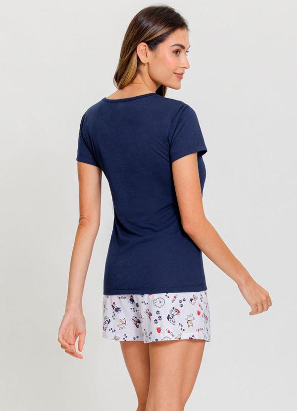 Rovitex - Pijama Manga Curta Mensageira da Paz Azul 2