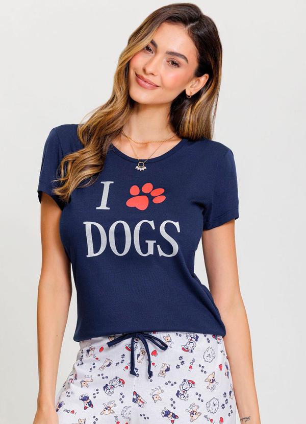 Rovitex - Pijama Manga Curta Mensageira da Paz Azul 3