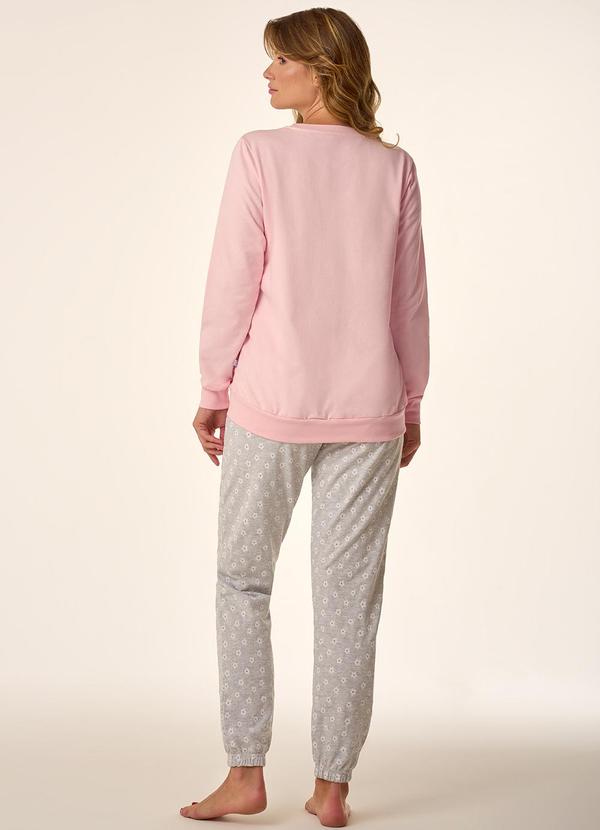 Merengue - Pijama Manga Longa com Punho Rosa 2